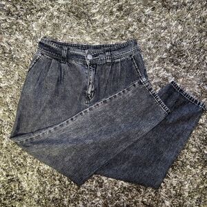 Who What Wear Vintage 80's Like Black Washed High Waist Denim Jeans